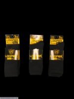 Black Cotton Crew Socks for Men Women 6 Pcs - Image 4
