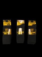 Black Cotton Crew Socks for Men Women 6 Pcs - Image 5