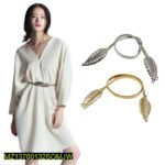 Double Leaf Belt Set Golden Silver Adjustable - Image 3