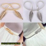Double Leaf Belt Set Golden Silver Adjustable - Image 6