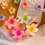 Flower Shaped Hair Catchers 6 Colors Acrylic - Image 2