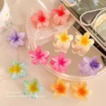 Flower Shaped Hair Catchers 6 Colors Acrylic - Image 3