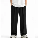 1 Pc Men's Jersey Plain Pleated Trousers