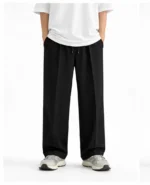1 Pc Men's Jersey Plain Pleated Trousers