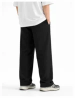 1 Pc Men's Jersey Plain Pleated Trousers - Image 2