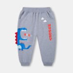 Dinosaur T-Shirt Pants for Kids Sapphire Grey Heather Grey - Image 2