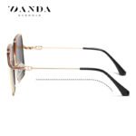 Women's Gold Frame Polarized Sunglasses LS322 - Image 4