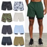 Men Double Layer Quick Dry Running Shorts Summer Breathable Lightweight
