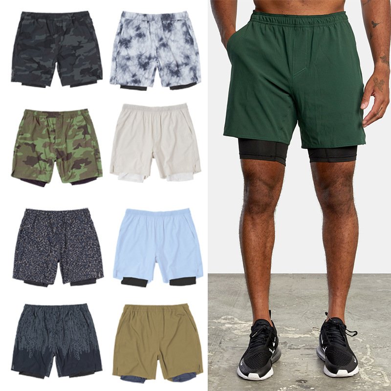 MZCHYHAM734-media-1 Men Double Layer Quick Dry Running Shorts Summer Breathable Lightweight - Image 1
