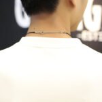 Men Striped Long Sleeve T-Shirt White Black Round Neck - Image 4