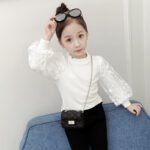 Girls White Bubble Sleeve Shirt Autumn 2025 - Image 4