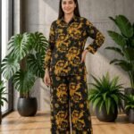 Black & Gold Baroque Print Luxury Co-Ord Set