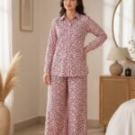 Pink & Black Animal Spot Print Shirt & Trouser Set