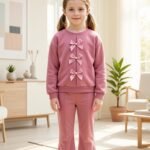 Ribbon Sweatshirt Suit