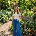 High-Waist Wide-Leg Blue Jeans