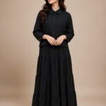 Classic Black Tiered Maxi Dress