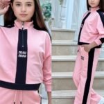 Girls' Pink & Black Tracksuit