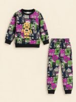 Boys 2-Piece Sweatshirt & Sweatpants - Robot Graphic Print - Image 2